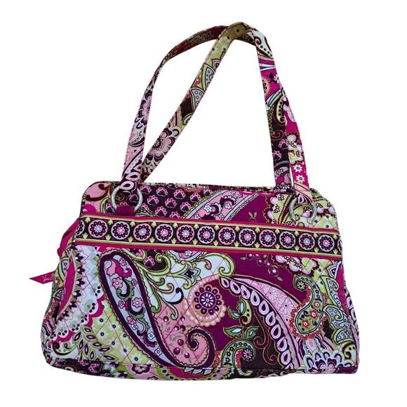 Vera Bradley Very Berry Paisley Women's Shoulder Bag Purse Quilted Pink - Picture 3 of 8